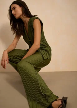 Damen bonprix Bekleidung·Kleider|Hosen|Jersey-Hose mit Plissee