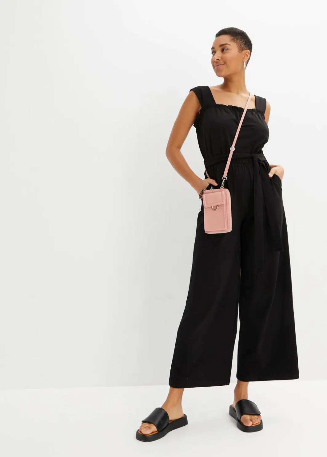 Damen bonprix Bekleidung·Homewear|Jumpsuits|Jersey-Jumpsuit aus Baumwoll-Mix
