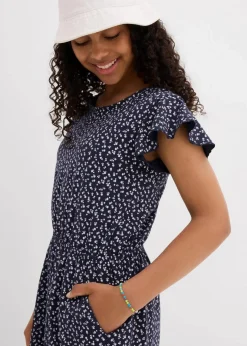 Kinder bonprix Mädchen 9-16 Jahre·Kleider & Jumpsuits|Mädchen 2-8 Jahre·Nachhaltigere Materialien|Jersey-Jumpsuit aus elastischem Bio-Baumwoll-Mix