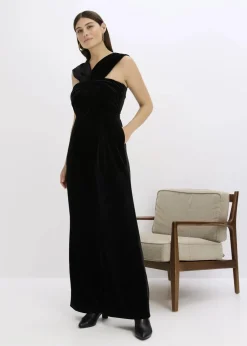 Damen bonprix Jumpsuits|Jersey-Jumpsuit aus fließendem Samt