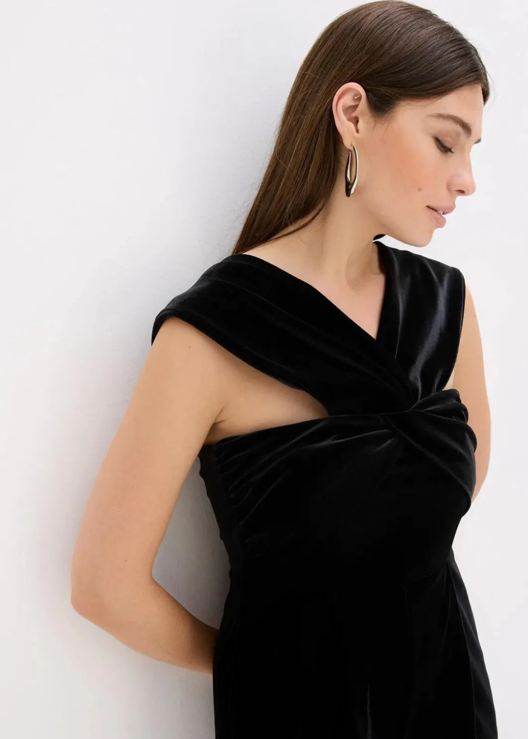 Damen bonprix Jumpsuits|Jersey-Jumpsuit aus fließendem Samt