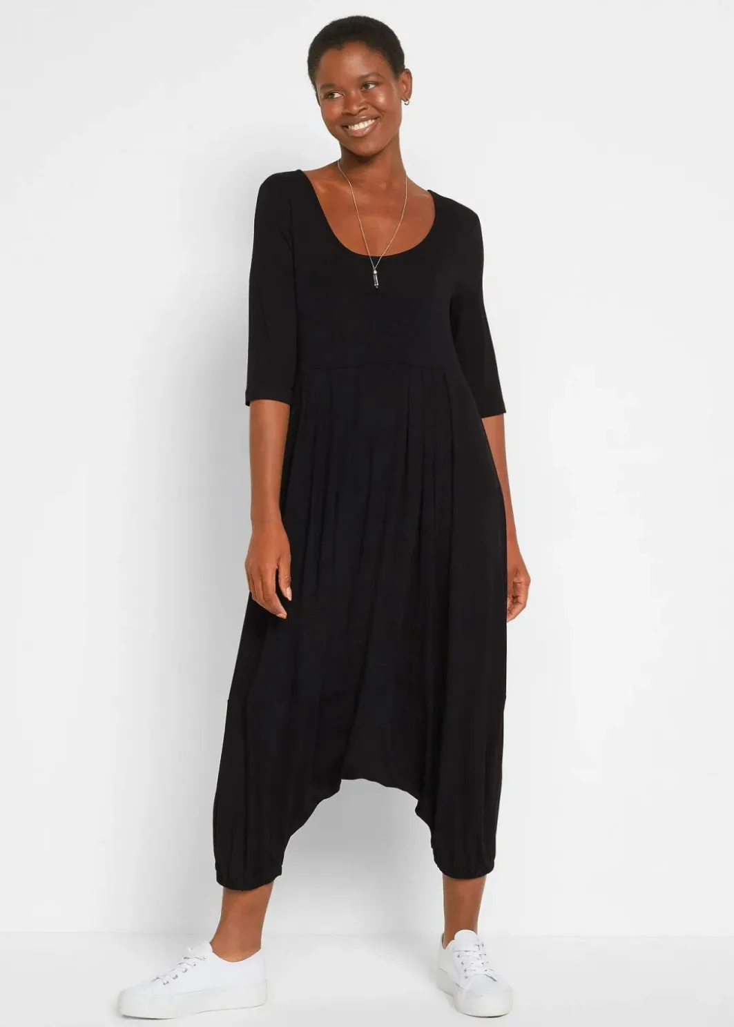 Damen bonprix Bekleidung·Homewear|Jumpsuits|Jersey-Jumpsuit aus fließendem Viskose-Mix