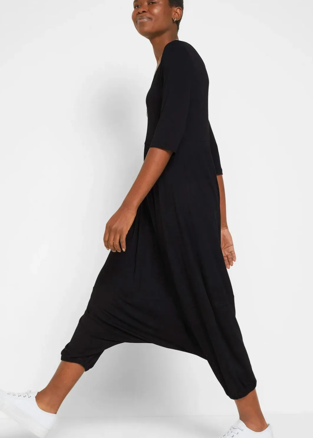 Damen bonprix Bekleidung·Homewear|Jumpsuits|Jersey-Jumpsuit aus fließendem Viskose-Mix