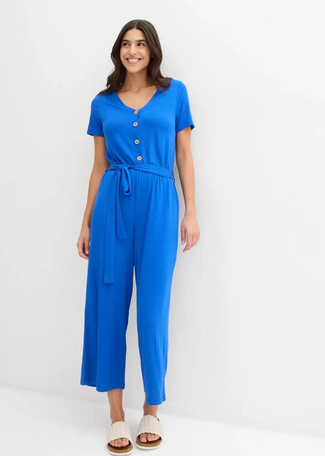 Damen bonprix Jumpsuits|Bekleidung·Homewear|Jersey-Jumpsuit aus Viskose-Mix