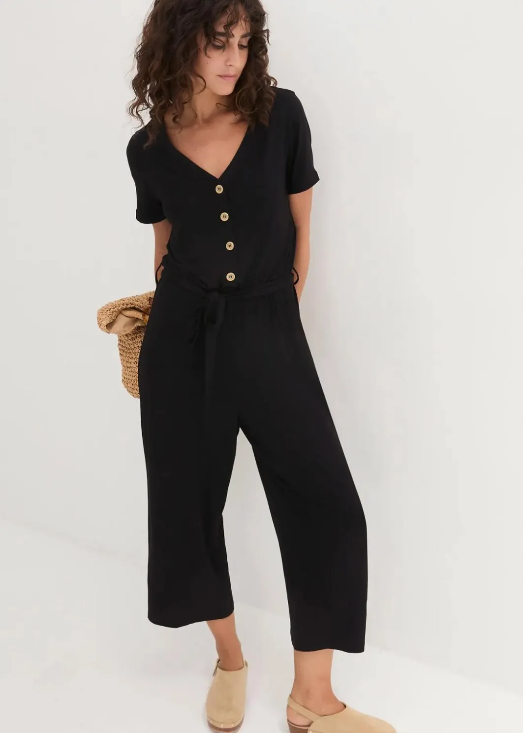Damen bonprix Bekleidung·Homewear|Jumpsuits|Jersey-Jumpsuit aus Viskose-Mix