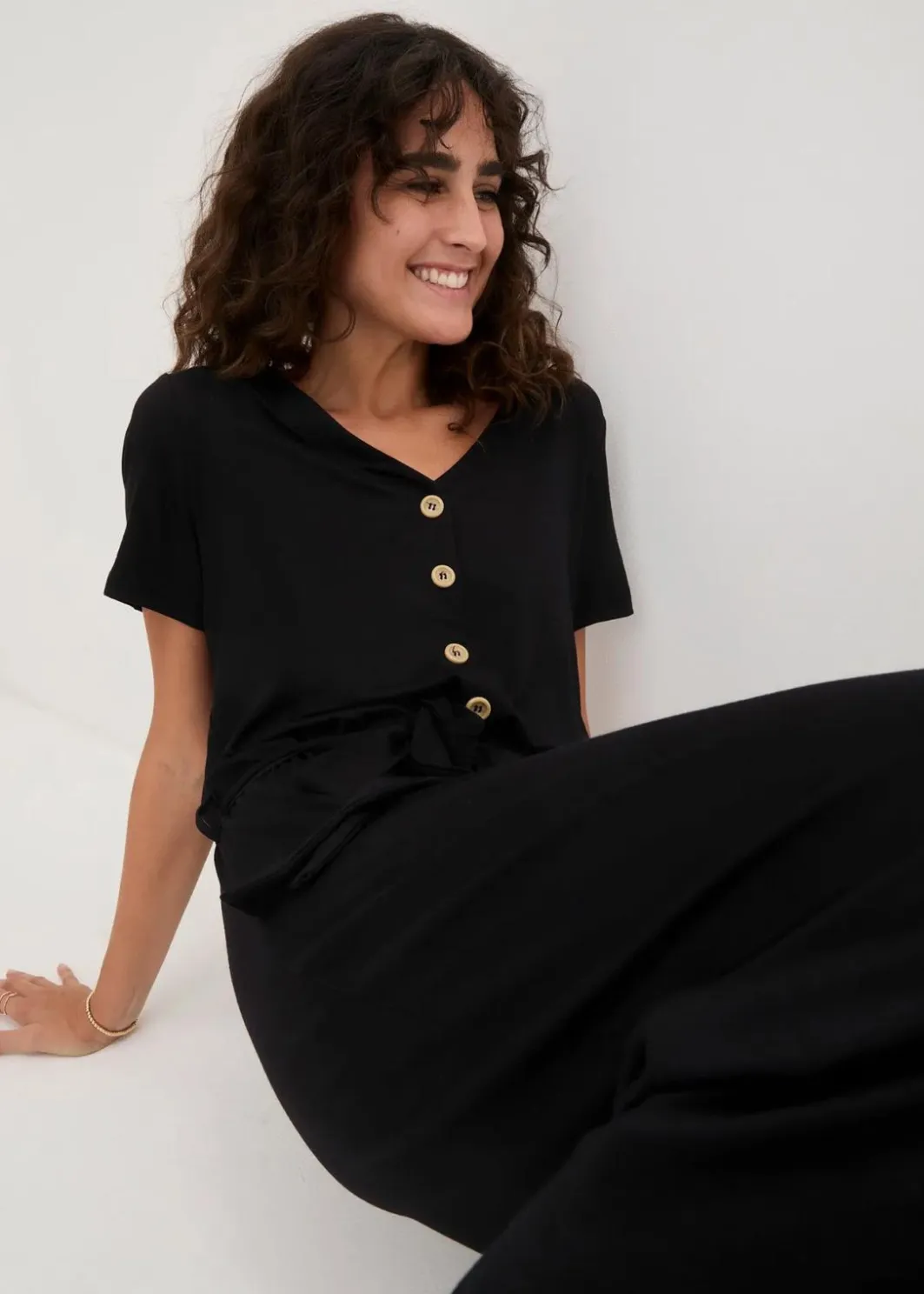 Damen bonprix Bekleidung·Homewear|Jumpsuits|Jersey-Jumpsuit aus Viskose-Mix