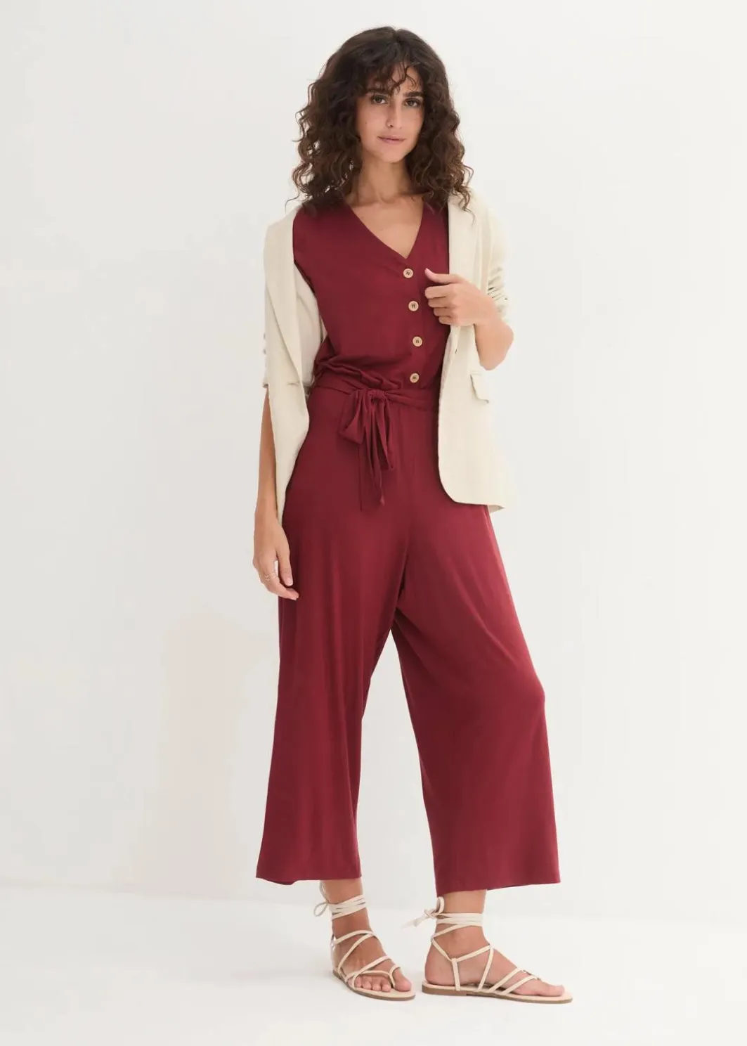 Sale Jersey-Jumpsuit aus Viskose-Mix Damen Jumpsuits|Bekleidung·Homewear
