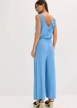 New Jersey-Jumpsuit mit Volant Damen Bekleidung·Homewear|Jumpsuits