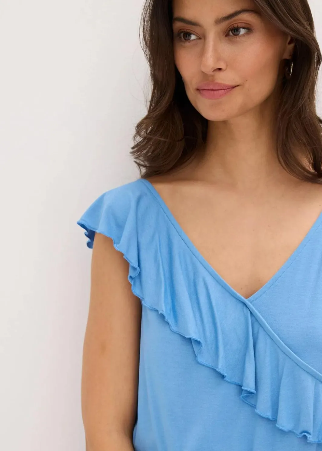 New Jersey-Jumpsuit mit Volant Damen Bekleidung·Homewear|Jumpsuits