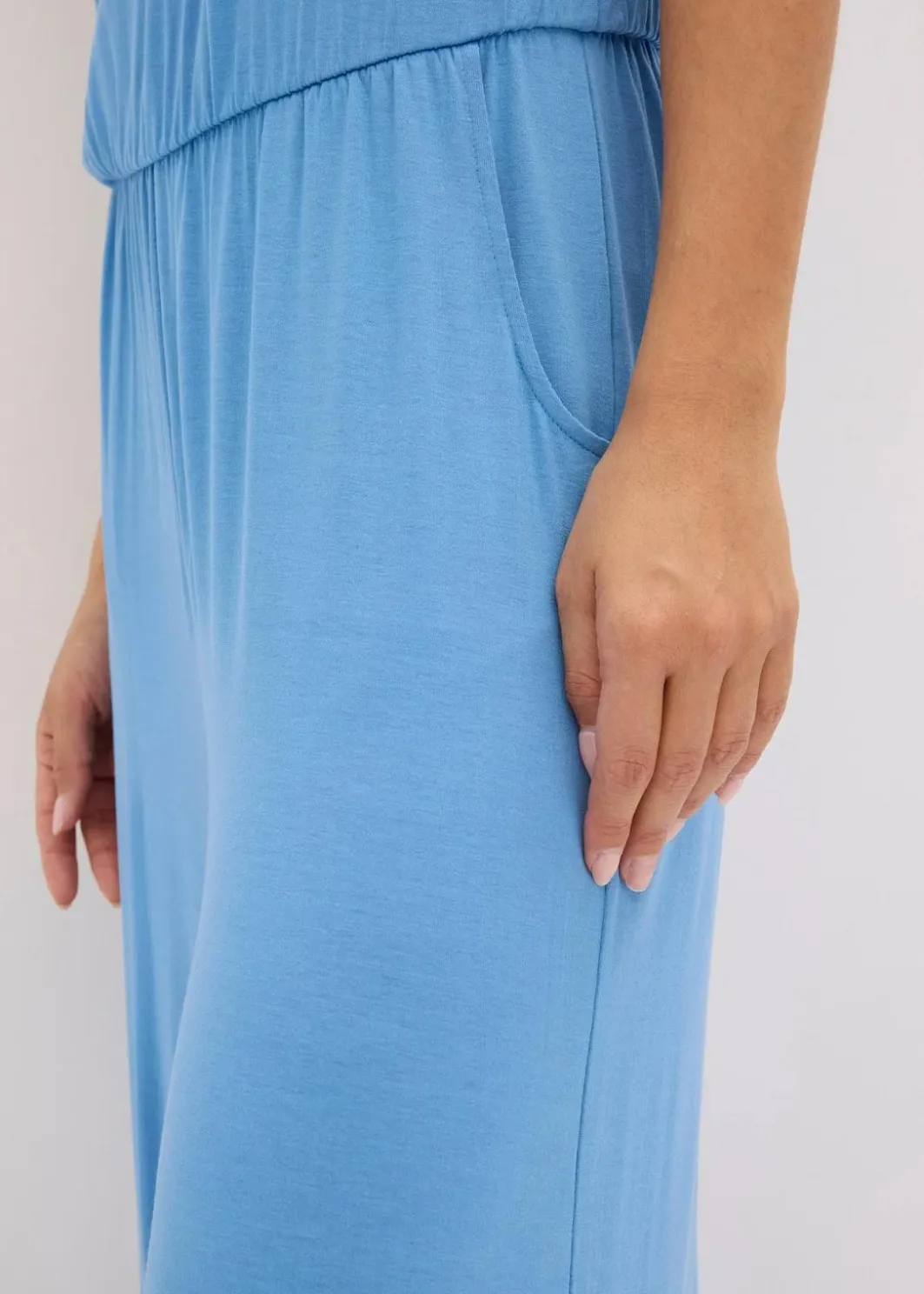 New Jersey-Jumpsuit mit Volant Damen Bekleidung·Homewear|Jumpsuits