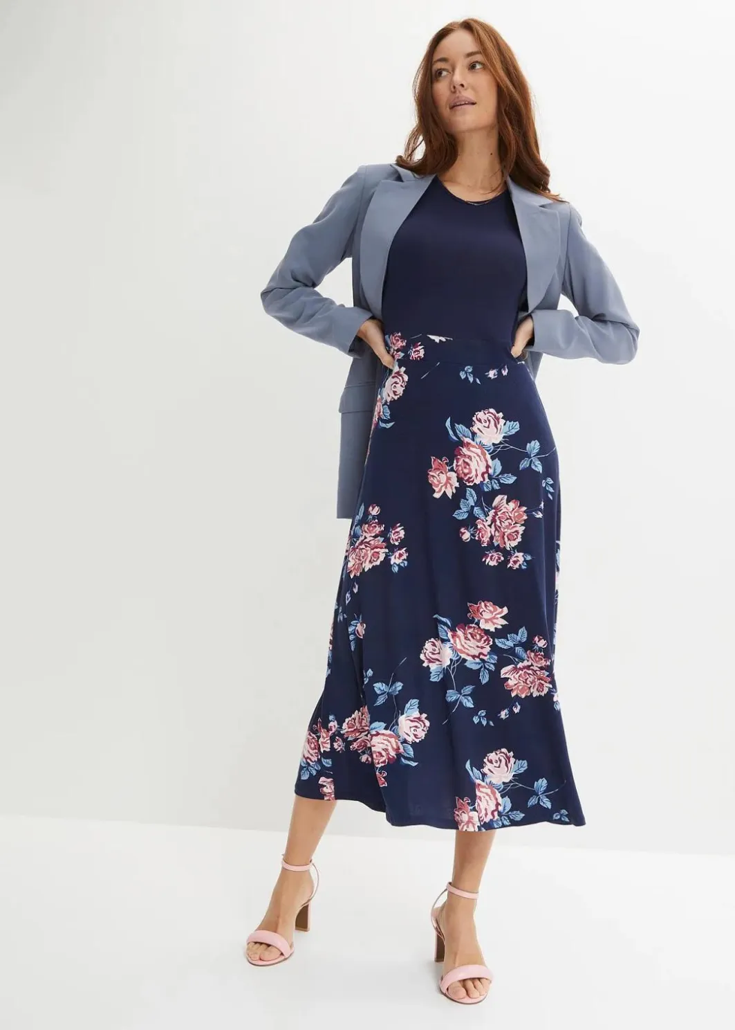 Damen bonprix Kurzgrößen|Bekleidung·Pullover & Strickjacken|Jerseykleid