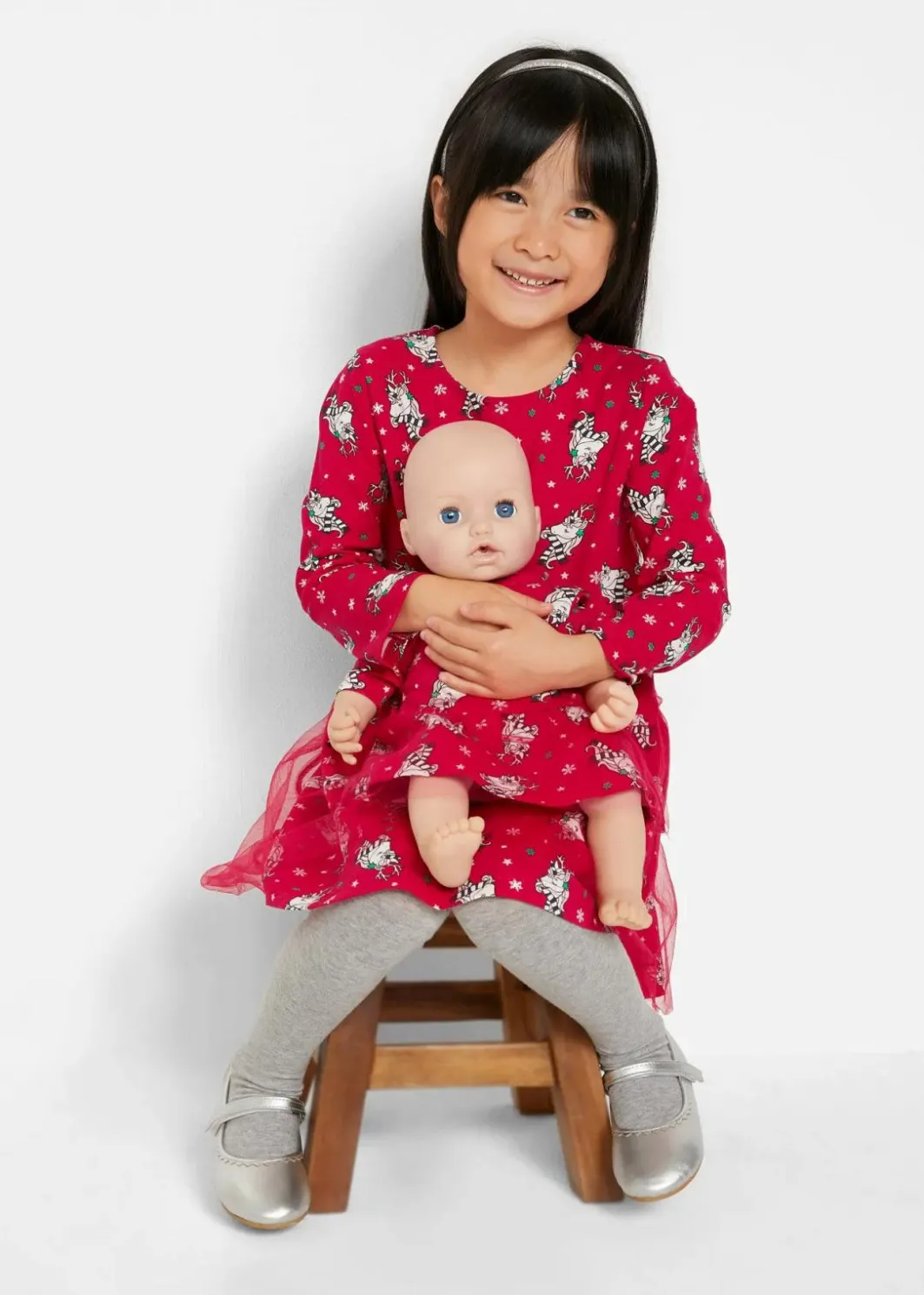 Kinder bonprix Mädchen 2-8 Jahre·Nachhaltigere Materialien|Mädchen 9-16 Jahre·Nachhaltigere Materialien|Jerseykleid + Puppenkleid