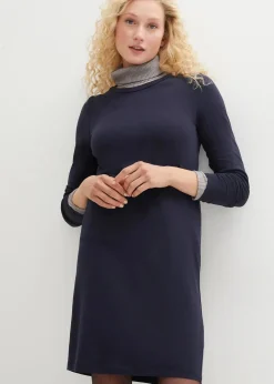 Damen bonprix Kleider|Basics|Jerseykleid aus Baumwolle mit Stretch (2er Pack)