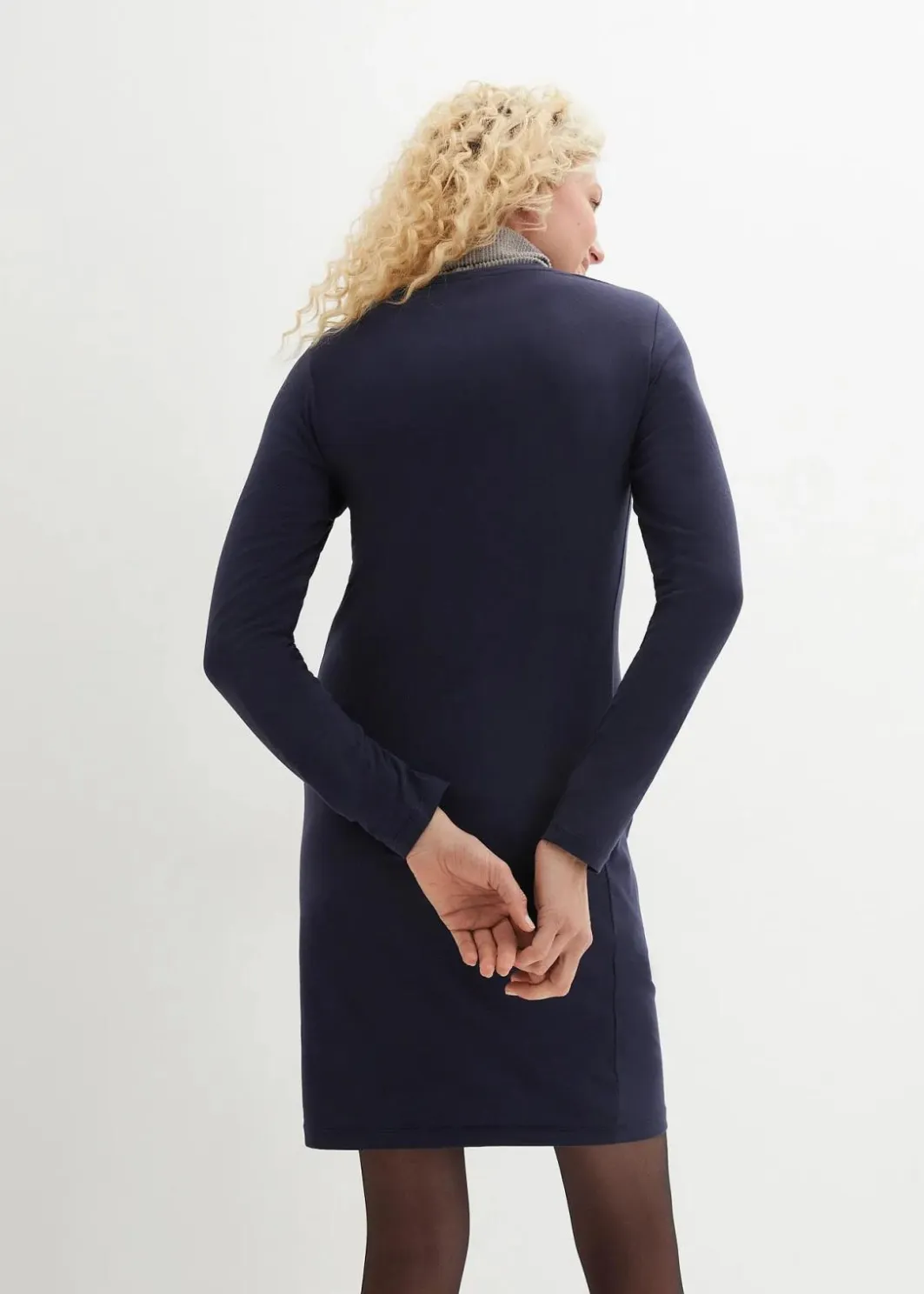 Damen bonprix Kleider|Basics|Jerseykleid aus Baumwolle mit Stretch (2er Pack)
