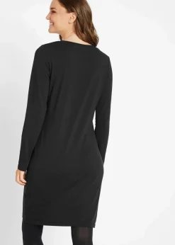Damen bonprix Kleider|Basics|Jerseykleid aus Baumwolle mit Stretch (2er Pack)