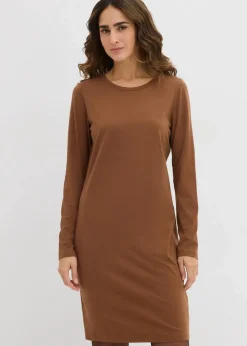 Damen bonprix Kleider|Basics|Jerseykleid aus Baumwolle mit Stretch (2er Pack)