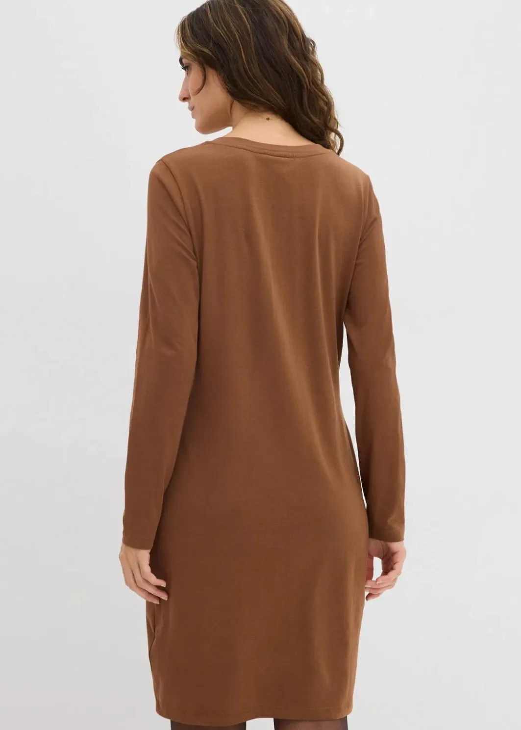 Damen bonprix Kleider|Basics|Jerseykleid aus Baumwolle mit Stretch (2er Pack)