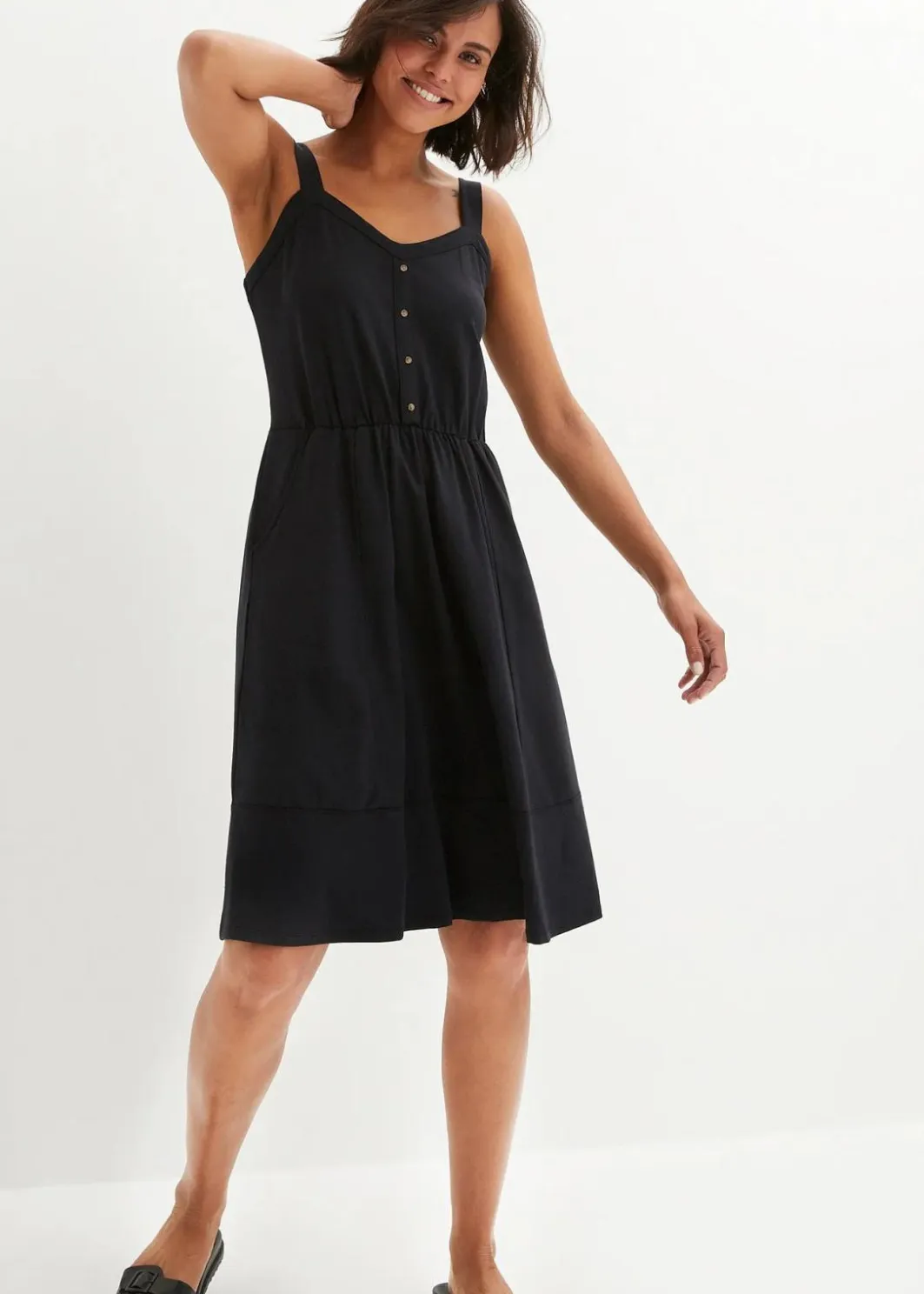 Outlet Jerseykleid aus Baumwolle Damen Kleider|Bekleidung·Pullover & Strickjacken