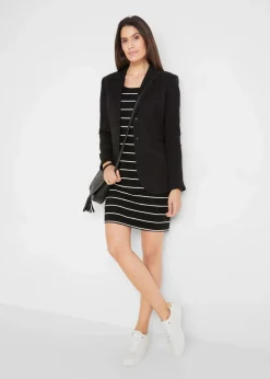 Damen bonprix Kleider|Basics|Jerseykleid aus Baumwolle mit Stretch