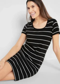 Damen bonprix Kleider|Basics|Jerseykleid aus Baumwolle mit Stretch