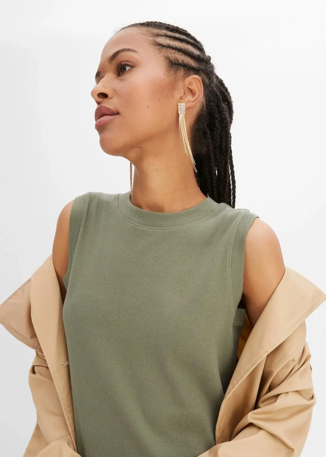 Damen bonprix Kleider|Nachhaltigere Materialien|Jersey-Kleid aus Baumwolle mit Stretch