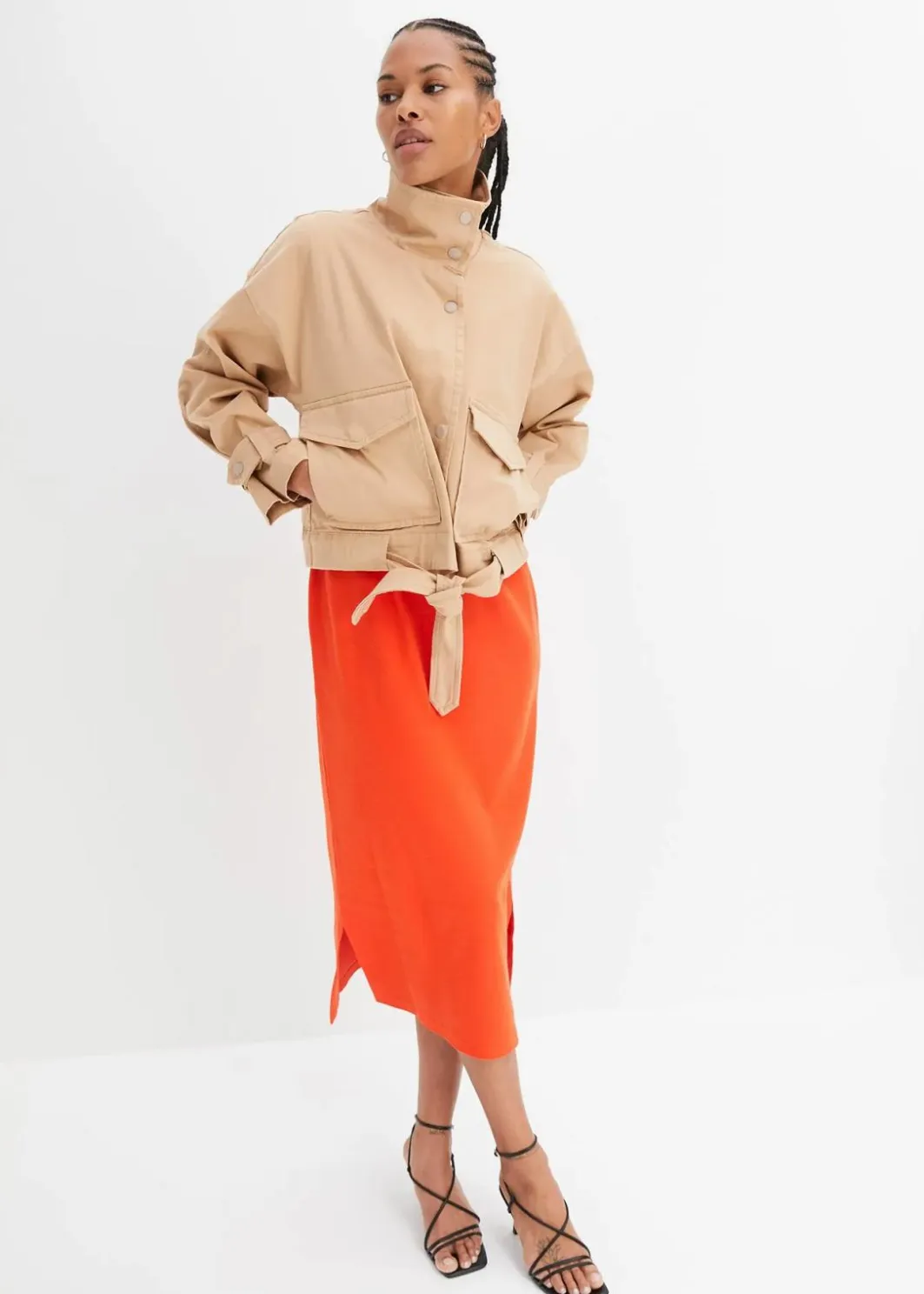 Online Jersey-Kleid aus Baumwolle mit Stretch Damen Nachhaltigere Materialien|Kleider