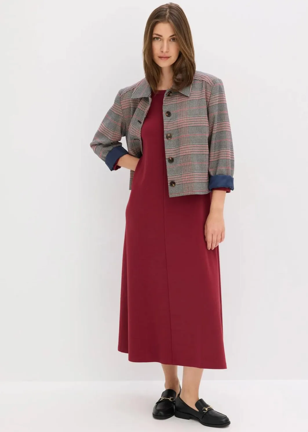Damen bonprix Kleider|Jerseykleid aus bequemen Punto di Roma