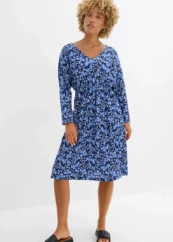 Damen bonprix Kleider|Jerseykleid aus Borkencrepe