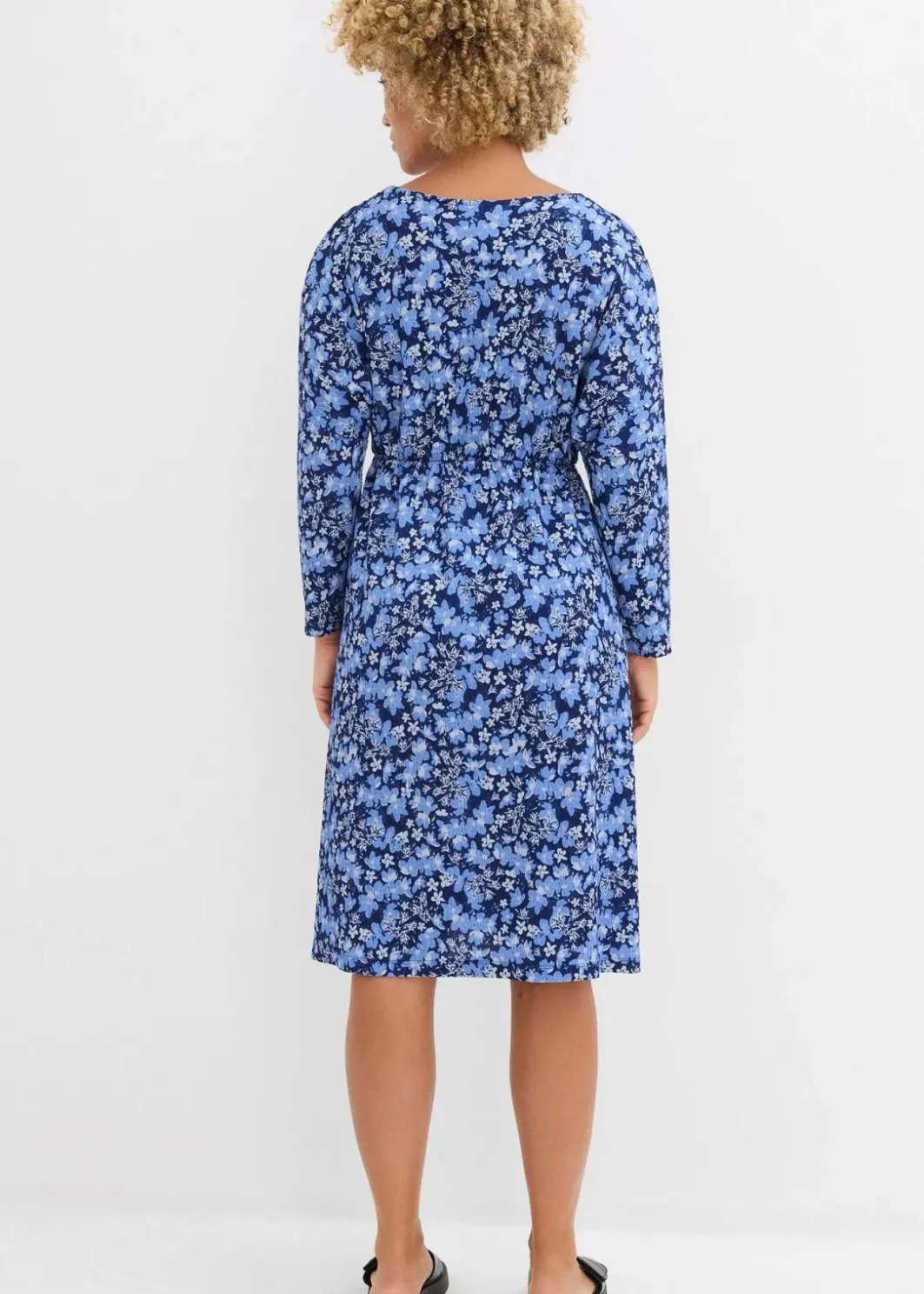 Damen bonprix Kleider|Jerseykleid aus Borkencrepe