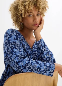 Damen bonprix Kleider|Jerseykleid aus Borkencrepe