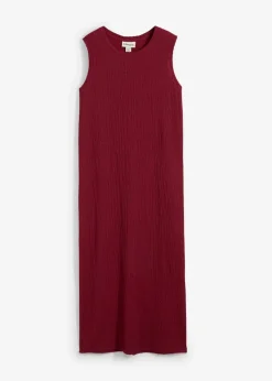 Clearance Jerseykleid aus Borkencrepe Damen Kleider|Bekleidung·Pullover & Strickjacken