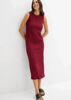 Clearance Jerseykleid aus Borkencrepe Damen Kleider|Bekleidung·Pullover & Strickjacken