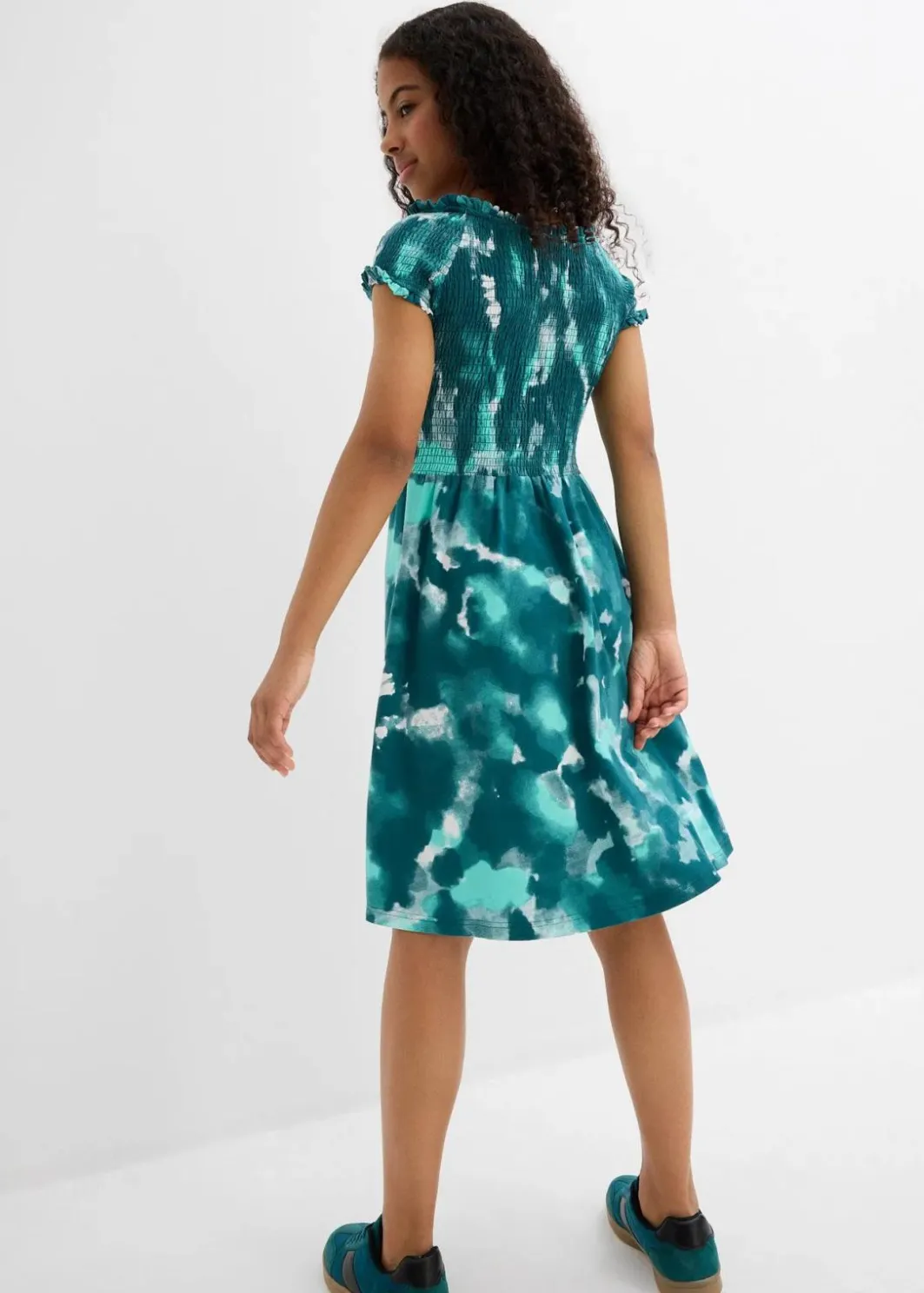 Kinder bonprix Mädchen 9-16 Jahre·Kleider & Jumpsuits|Mädchen 2-8 Jahre·Nachhaltigere Materialien|Jerseykleid aus elastischem Bio-Baumwoll-Mix