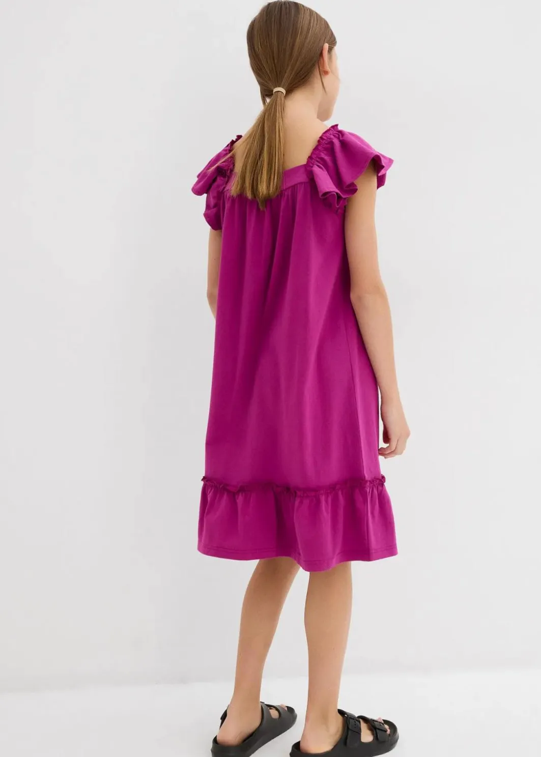Kinder bonprix Mädchen 2-8 Jahre·Nachhaltigere Materialien|Mädchen 9-16 Jahre·Nachhaltigere Materialien|Jerseykleid aus elastischerm Bio-Baumwoll-Mix