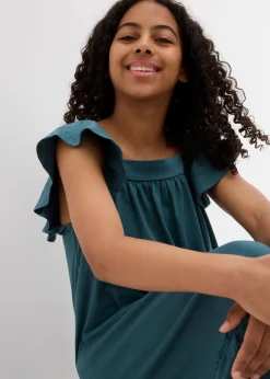 Kinder bonprix Mädchen 9-16 Jahre·Kleider & Jumpsuits|Mädchen 2-8 Jahre·Nachhaltigere Materialien|Jerseykleid aus elastischerm Bio-Baumwoll-Mix