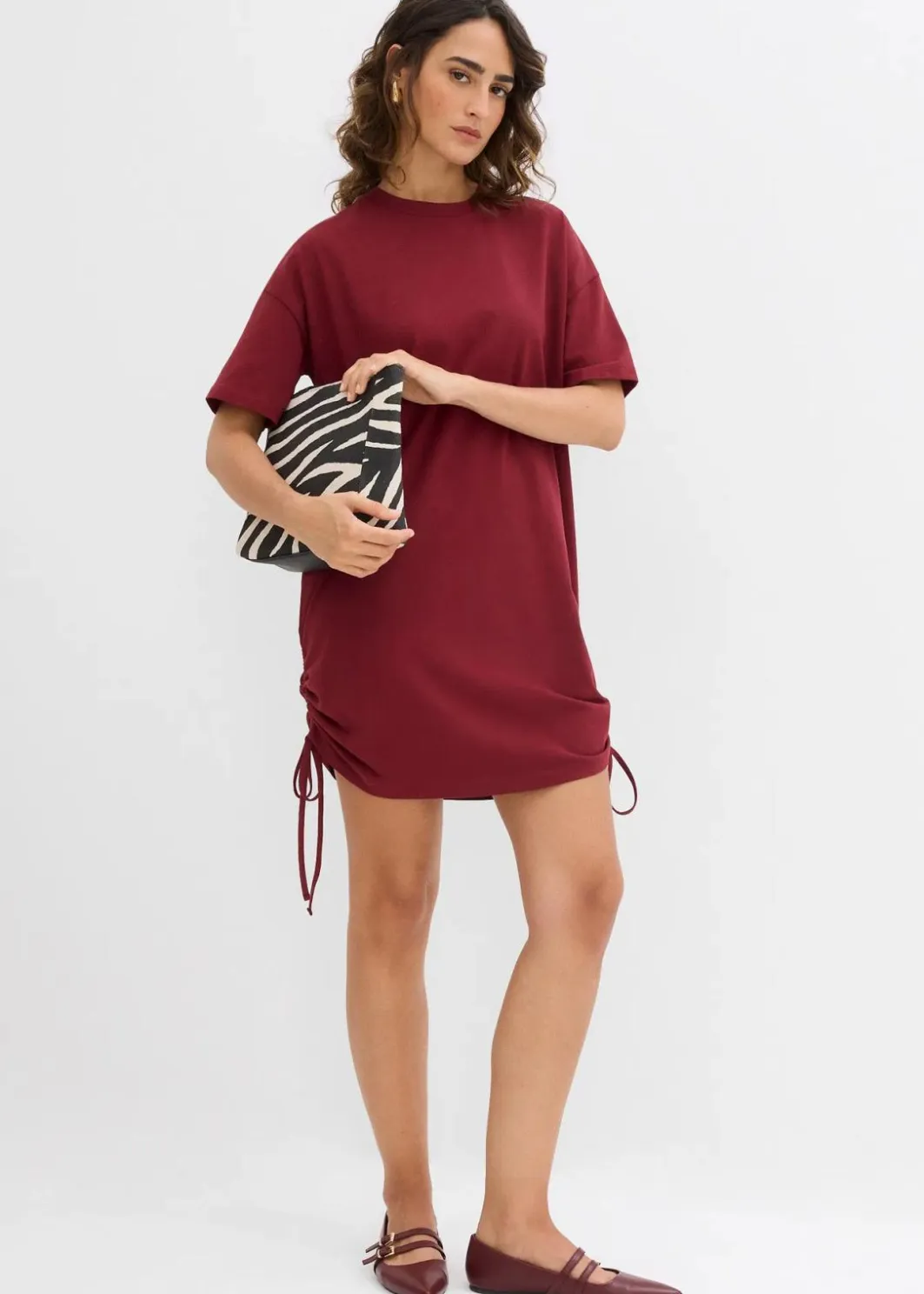 Outlet Jerseykleid aus elastischem Baumwoll-Mix Damen Bekleidung·Pullover & Strickjacken|Nachhaltigere Materialien