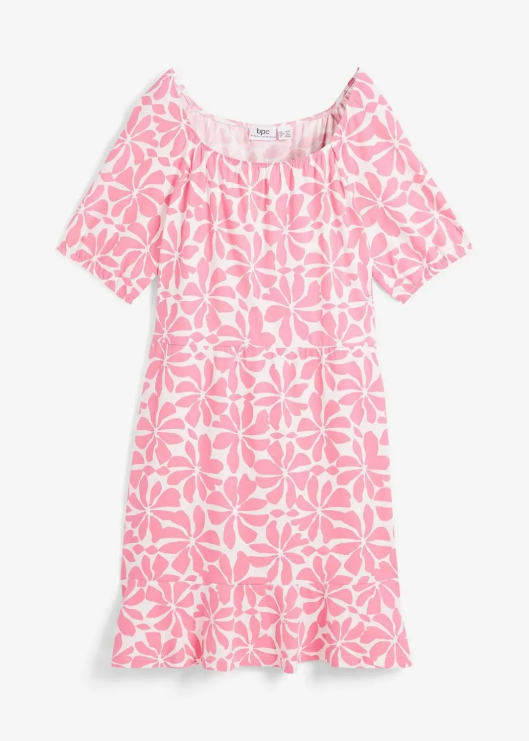 Outlet Jerseykleid aus elastischem Bio-Baumwoll-Mix Damen Nachhaltigere Materialien|Kleider