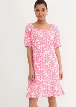 Outlet Jerseykleid aus elastischem Bio-Baumwoll-Mix Damen Nachhaltigere Materialien|Kleider
