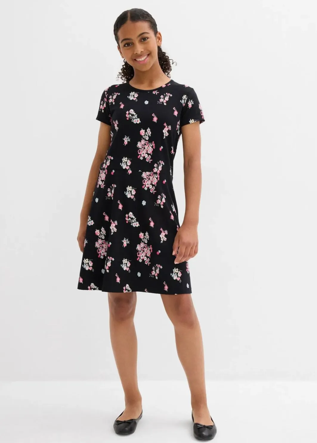 Clearance Jerseykleid aus elastischem Bio-Baumwoll-Mix Kinder Mädchen 9-16 Jahre·Kleider & Jumpsuits|Mädchen 2-8 Jahre·Nachhaltigere Materialien