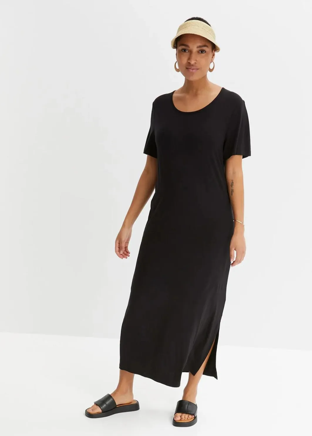 Damen bonprix Bekleidung·Pullover & Strickjacken|Kleider|Jerseykleid aus fließendem Viskose-Mix