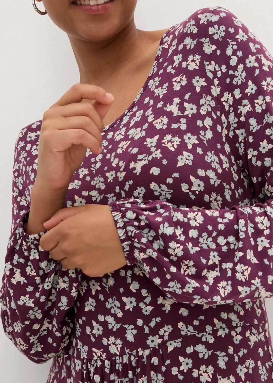 Damen bonprix Bekleidung·Pullover & Strickjacken|Kleider|Jerseykleid aus fließendem Viskose-Mix