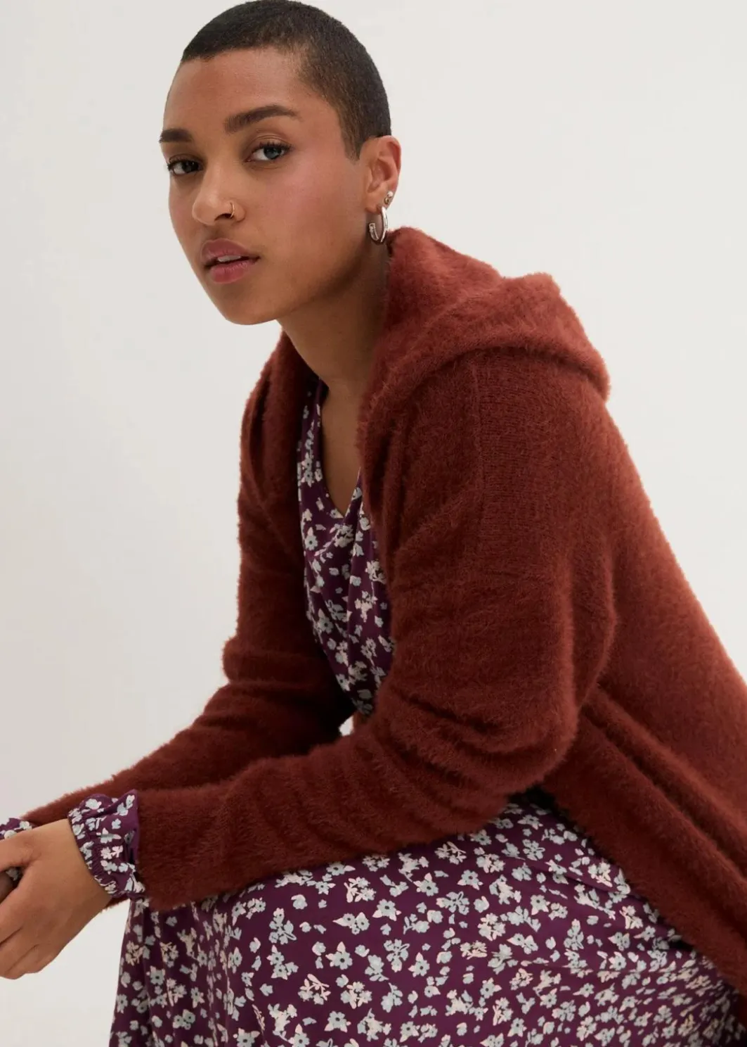 Damen bonprix Bekleidung·Pullover & Strickjacken|Kleider|Jerseykleid aus fließendem Viskose-Mix