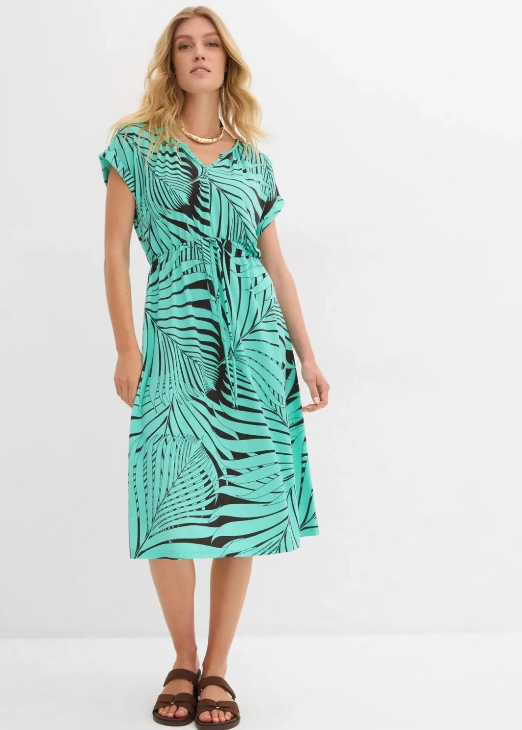Damen bonprix Nachhaltigere Materialien|Kleider|Jerseykleid aus fließendem Viskose-Mix