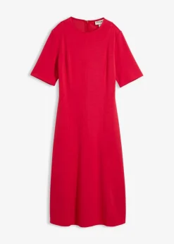 Damen bonprix Kleider|Bekleidung·Pullover & Strickjacken|Jerseykleid aus fließendem Viskose-Mix