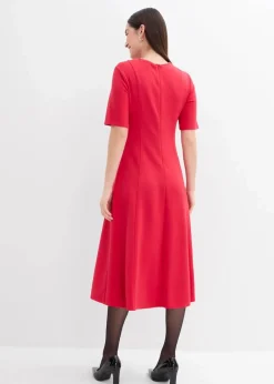 Damen bonprix Kleider|Bekleidung·Pullover & Strickjacken|Jerseykleid aus fließendem Viskose-Mix