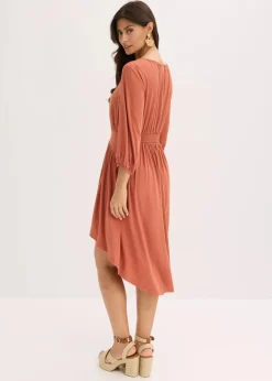 New Jerseykleid aus fließendem Viskose-Mix Damen Kleider|Bekleidung·Pullover & Strickjacken