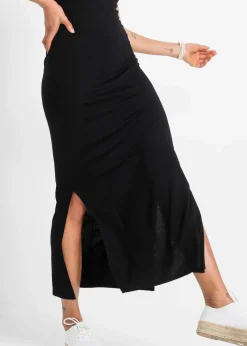 Clearance Jerseykleid aus fließendem Viskose-Elasthan-Mix Damen Kurzgrößen|Bekleidung·Pullover & Strickjacken
