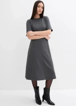 Discount Jerseykleid aus fließendem Viskose-Mix Damen Bekleidung·Pullover & Strickjacken|Kleider