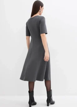 Discount Jerseykleid aus fließendem Viskose-Mix Damen Bekleidung·Pullover & Strickjacken|Kleider