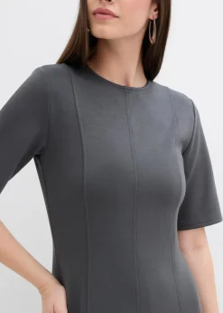 Discount Jerseykleid aus fließendem Viskose-Mix Damen Bekleidung·Pullover & Strickjacken|Kleider